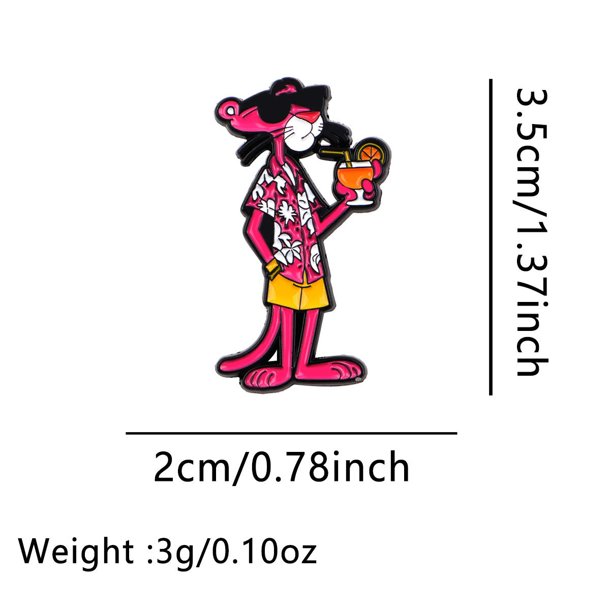 Wholesale Pink cartoon brooch metal badge accessories